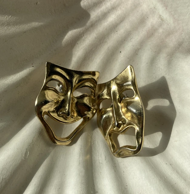 Vintage Earrings: Smile Now Cry Later
