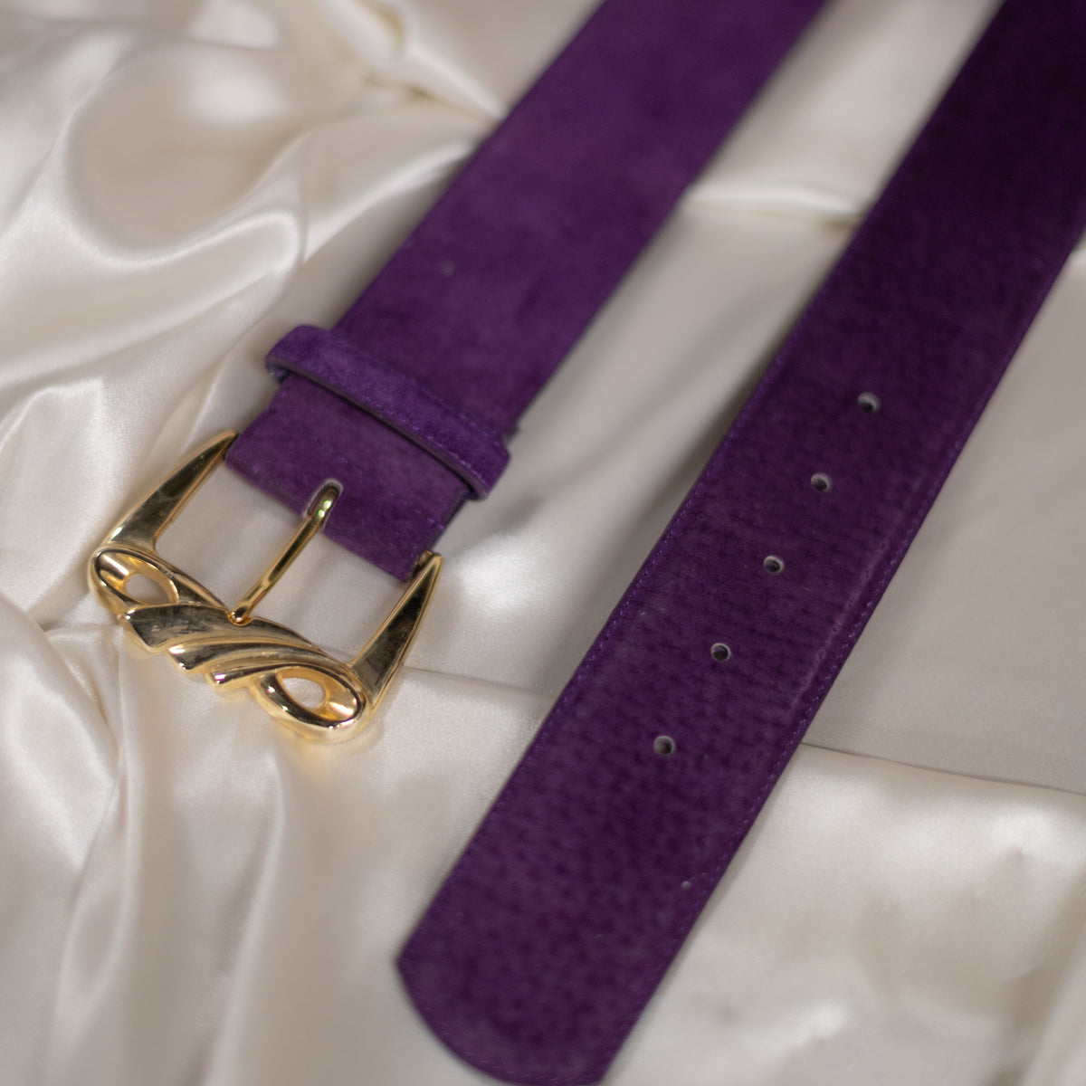 Vintage Gold Purple Belt – Shop Restyled display picture 3