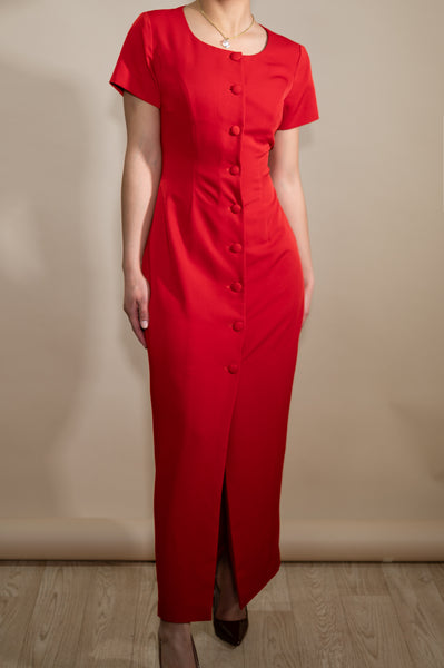 Vintage Red 90's Gown