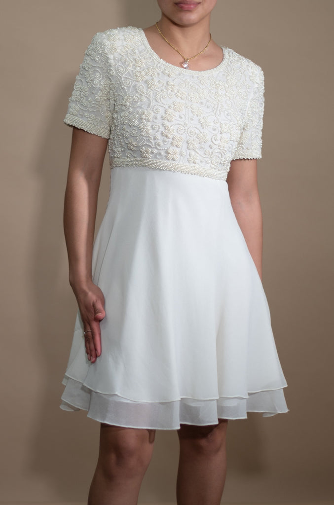 Vintage White Pearl Cocktail Dress Vintage White Pearl Cocktail Dress