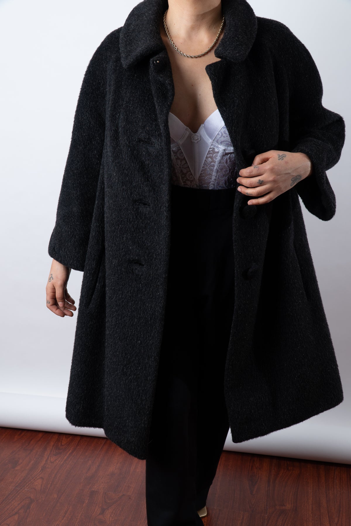 Vintage Inspired Long Wool Princess Coat Women Fit and Flare Coat